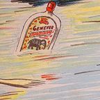 Originele Reclameplaat Heel Nederland Wenst Olifant Jenever. thumbnail 3