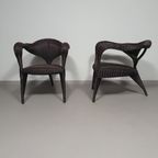 Set Of Postmodern Rattan Chairs 80S thumbnail 4