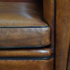 Comfortabele Schapenleren Art Deco Stijl Design Fauteuil Met Een Mooi Patina thumbnail 4