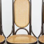 Set Van 4 Hoge Vintage Bentwood “long John” Thonet Design Stoelen thumbnail 19