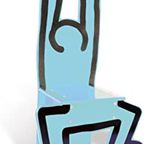 Keith Haring Kinderstoel / Decoratief Object Blauw (nieuw!) thumbnail 5