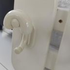Vintage Houten Wandkapstok Wit 5 Haken Space Age thumbnail 4