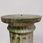 Antiek, Brocante Franse Zuil Of Pied De Stalle Voor Bloembak. Steen thumbnail 9
