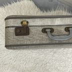 Grijs Ruitje Brocante Koffer Vintage Suitcase Opberger thumbnail 4