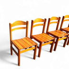 4 X Pine Dining Chair 1970s thumbnail 10