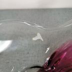 Vintage, Murano Glazen Schaal, Fruitschaal Serveerschaal Gekleurd Glas thumbnail 7