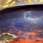 Prachtige Gesigneerde Art Deco Hanglamp "Noverdy France". thumbnail 2