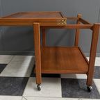 Danish Teak Serving Trolley / Sidetable 1960S thumbnail 6