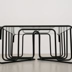 Vintage Zwarte Buisframe Salontafel thumbnail 7