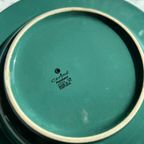 6X Diep 6X Dinerbord Vintage Donkergroen thumbnail 8