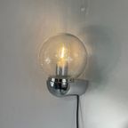 Glashutte Limburg - Chromed Wall Sconce With Glass Top - In Great Condition thumbnail 4