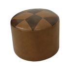 Ronde Vintage Poef Bruin Stermotief Skai Sixties thumbnail 4
