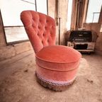Vintage Roze Fauteuil/ Éénzit / Clubzetel thumbnail 7