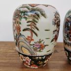 Set Porselein Vintage Oosterse Vazen, Bloemenvaas, Vaas Set Prijs thumbnail 5