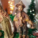 Grote Vintage Kerststal Figuren 10 Stuks Made In Italy thumbnail 6