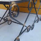 Vintage Smeedijzeren Mimiset, Nesting Tables Met Tegeltjes thumbnail 11