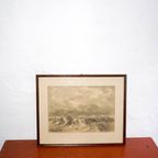 Antique Dutch Seascape Landscape Drawing By Pie Schmidt * 1920S * Framed thumbnail 7