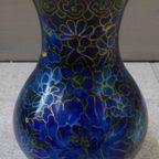 Mooi Blauw Cloisonné Vaasje. thumbnail 2