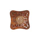 Vintage Houten Onderzetter Op Voetjes, India Jaren '70 thumbnail 2