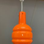 Vintage Opaline Oranje Hanglamp Jaren 60/70 Bajonet Fitting thumbnail 6