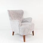 Vintage Theo Ruth Artifort Dames Licht Grijs Corduroy thumbnail 3