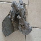 2x Beeld Olifant Sculpture Ornament Op Steen thumbnail 8