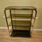 Vintage Messing Vitrinekast Vitrine Open Kast Roomdivider thumbnail 5