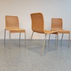 Set Of 3 Vintage Rotan Chairs By Miki Astori thumbnail 6