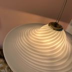 1980 Witte Swirling Murano Glass Hanglamp thumbnail 4