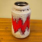 Vintage West Germany Vaas Vaasje Bruin Rood thumbnail 5