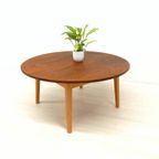 Retro Vintage Tafel Salontafel Rond Jaren 50 / 60 Teakhout thumbnail 2