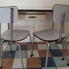 Vintage Formica Eettafel | Tafel 4 Stoelen thumbnail 6