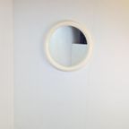 Xl Moderne Wit Ronde Spiegel Kunststof Strak Design ‘80 thumbnail 7