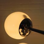 Chromen Vintage Hanglamp Met 9 Witte Glazen Bollen, Jaren, 60 thumbnail 26