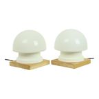 Koppel Mushroom Lampjes Nachtlamp Opaline Vintage thumbnail 9