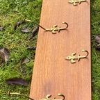 Vintage Messing Houten Kapstok thumbnail 13