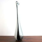 Grote Murano Vaas Zwart/wit/transparant, Jaren '70. thumbnail 6