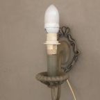 Wandlamp 12 X 19 Cm Hout Ijzer thumbnail 2