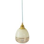 Vintage Hanglampje Beige Glas Goud thumbnail 2
