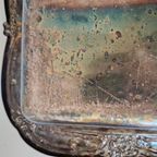 Antieke Serveerschaal Zilverkleurige Schaal Bord thumbnail 19