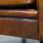 In Goede Staat Verkerende Schapenleren Art Deco Design Fauteuil/armchair Met Leuke Details thumbnail 14