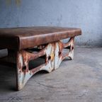 Pair Of Industrial Steel Leather Benches thumbnail 10