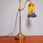 Art Deco Koperen Bureaulamp, Frères Muller, 1920 thumbnail 7
