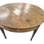 Brocante Houten Ronde Tafel / Consoletafel thumbnail 6