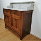 Vintage Frans Dressoir Commode, Ladekast Met Marmer Blad 907 thumbnail 8