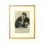 Grote Houtskool Tekening Advocaat Kunst Driesschaert Gedateerd 1974 thumbnail 12
