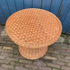 Rotan Ronde Salontafel , Jaren 70 thumbnail 6