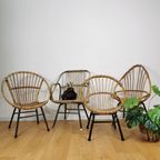 Vintage, Boho Mid Century Rieten Rotan Kinder Stoel. thumbnail 16