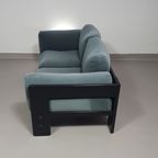 Two-seat Sofa “bastiano” From Afra & Tobia Scarpa For Gavina, Italy 60s. Black Solid Wood Frame A thumbnail 5