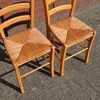 Beuken Stoelen Met Biezen Mat Set Van 2 thumbnail 5